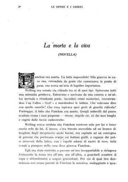 Le opere e i giorni rassegna mensile di politica, lettere, arti, etc