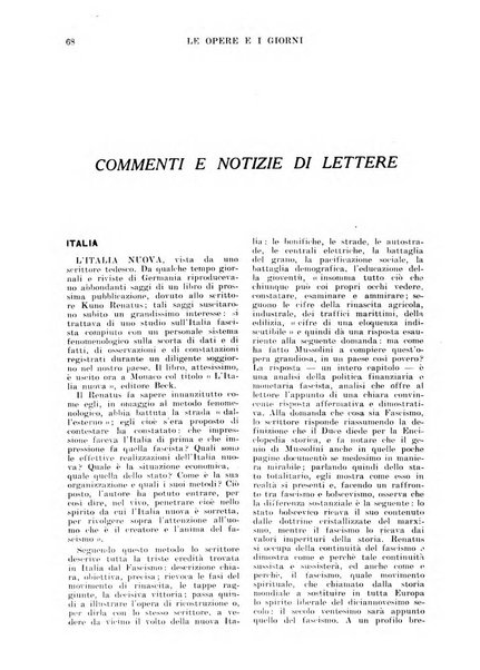 Le opere e i giorni rassegna mensile di politica, lettere, arti, etc