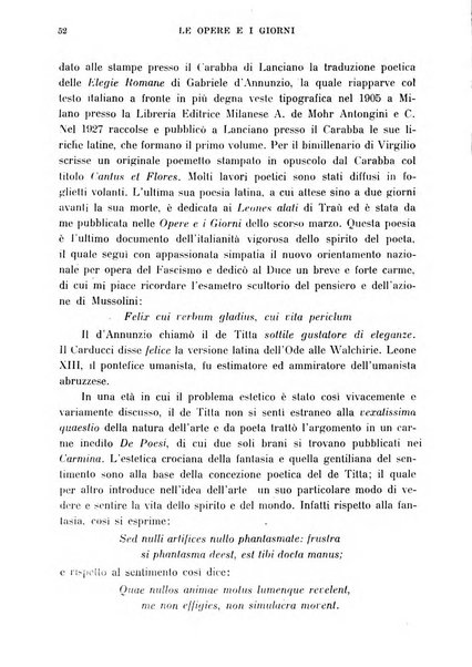 Le opere e i giorni rassegna mensile di politica, lettere, arti, etc