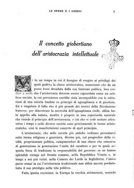 Le opere e i giorni rassegna mensile di politica, lettere, arti, etc