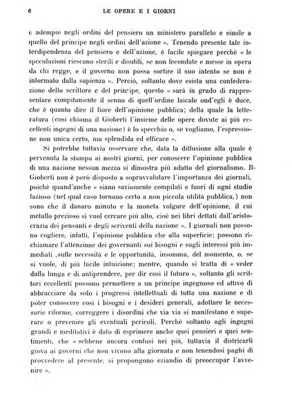 Le opere e i giorni rassegna mensile di politica, lettere, arti, etc