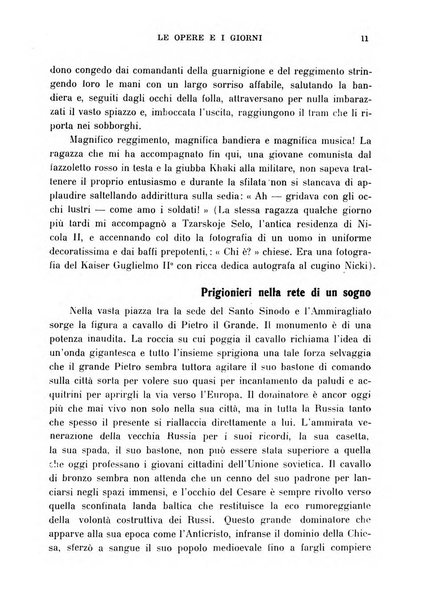 Le opere e i giorni rassegna mensile di politica, lettere, arti, etc