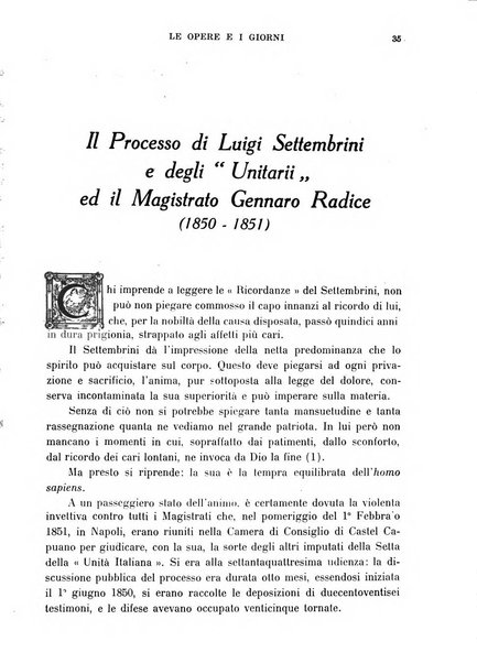 Le opere e i giorni rassegna mensile di politica, lettere, arti, etc