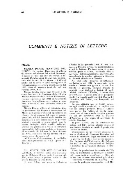 Le opere e i giorni rassegna mensile di politica, lettere, arti, etc