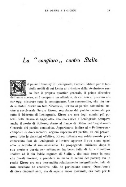 Le opere e i giorni rassegna mensile di politica, lettere, arti, etc