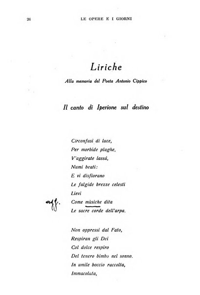 Le opere e i giorni rassegna mensile di politica, lettere, arti, etc