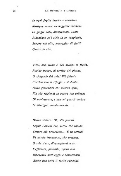 Le opere e i giorni rassegna mensile di politica, lettere, arti, etc