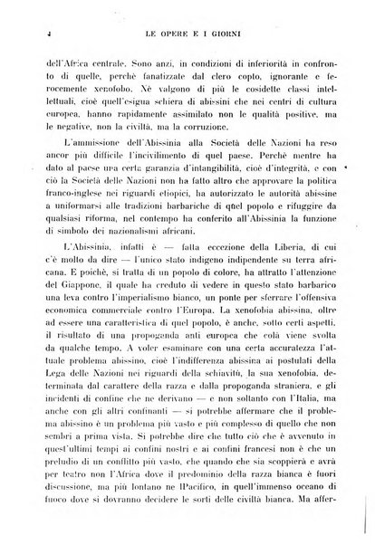 Le opere e i giorni rassegna mensile di politica, lettere, arti, etc