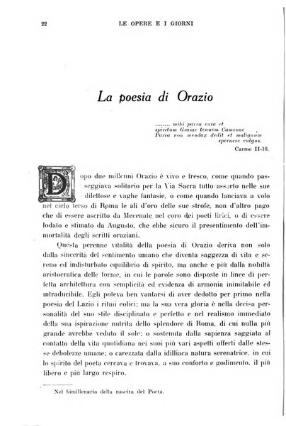 Le opere e i giorni rassegna mensile di politica, lettere, arti, etc