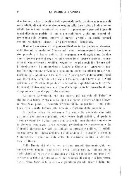 Le opere e i giorni rassegna mensile di politica, lettere, arti, etc