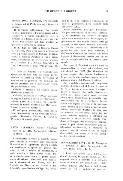 Le opere e i giorni rassegna mensile di politica, lettere, arti, etc