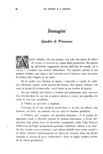 Le opere e i giorni rassegna mensile di politica, lettere, arti, etc