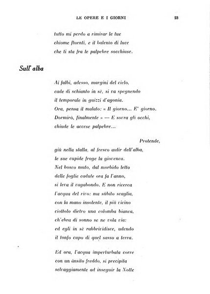 Le opere e i giorni rassegna mensile di politica, lettere, arti, etc