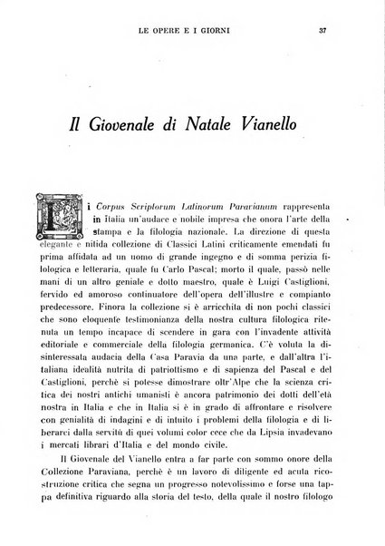 Le opere e i giorni rassegna mensile di politica, lettere, arti, etc