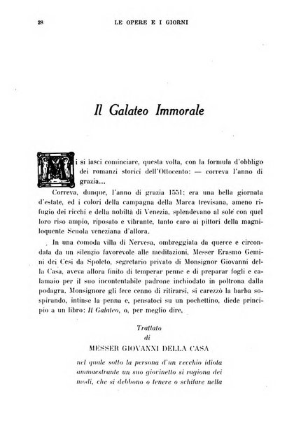 Le opere e i giorni rassegna mensile di politica, lettere, arti, etc