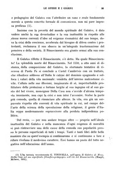 Le opere e i giorni rassegna mensile di politica, lettere, arti, etc