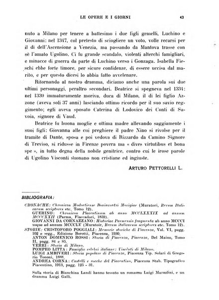 Le opere e i giorni rassegna mensile di politica, lettere, arti, etc