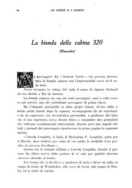 Le opere e i giorni rassegna mensile di politica, lettere, arti, etc