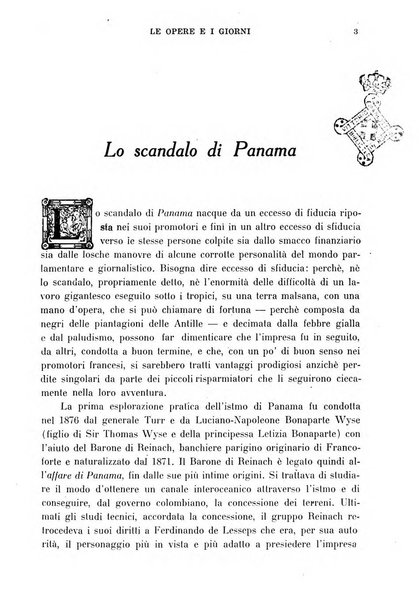 Le opere e i giorni rassegna mensile di politica, lettere, arti, etc