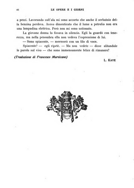 Le opere e i giorni rassegna mensile di politica, lettere, arti, etc