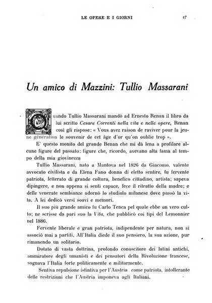 Le opere e i giorni rassegna mensile di politica, lettere, arti, etc