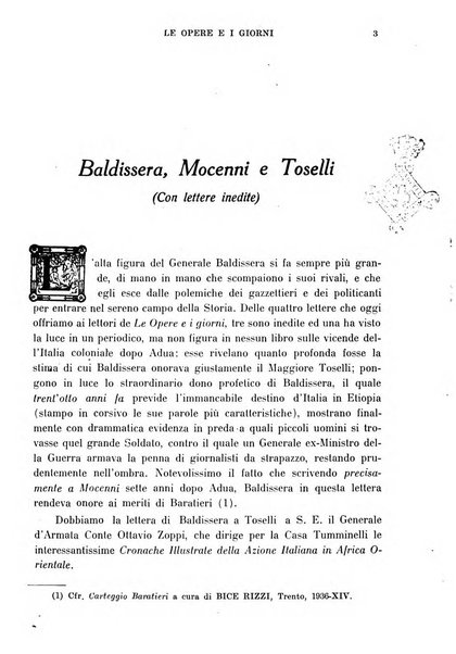 Le opere e i giorni rassegna mensile di politica, lettere, arti, etc