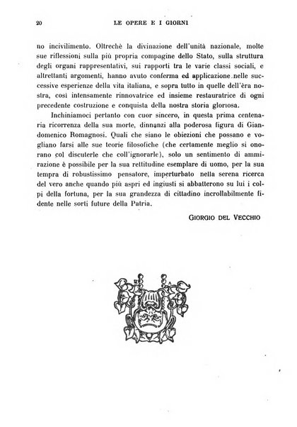 Le opere e i giorni rassegna mensile di politica, lettere, arti, etc