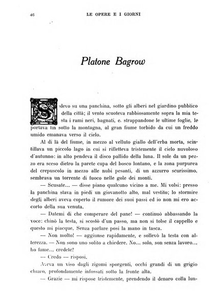 Le opere e i giorni rassegna mensile di politica, lettere, arti, etc