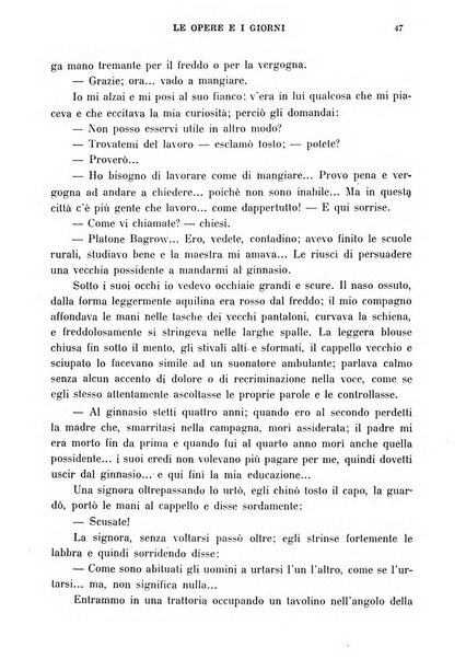 Le opere e i giorni rassegna mensile di politica, lettere, arti, etc