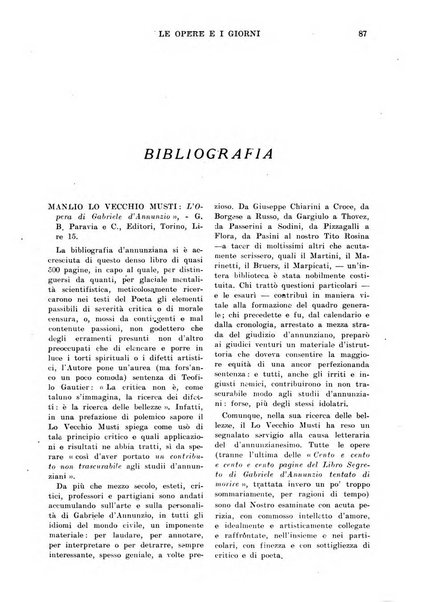 Le opere e i giorni rassegna mensile di politica, lettere, arti, etc