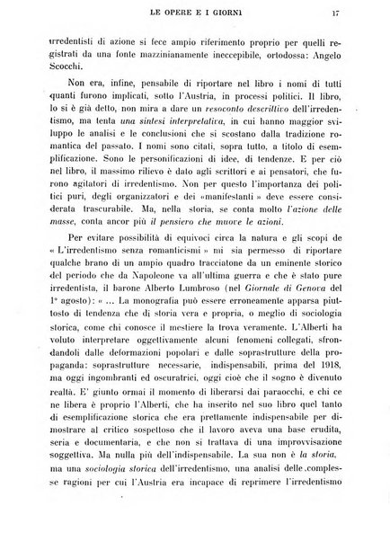 Le opere e i giorni rassegna mensile di politica, lettere, arti, etc