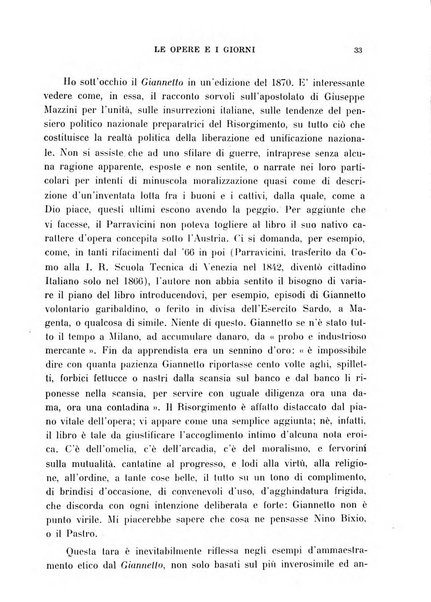 Le opere e i giorni rassegna mensile di politica, lettere, arti, etc