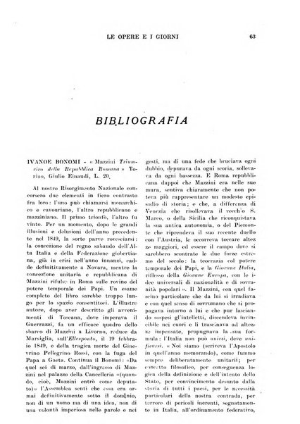 Le opere e i giorni rassegna mensile di politica, lettere, arti, etc