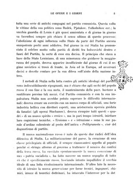 Le opere e i giorni rassegna mensile di politica, lettere, arti, etc