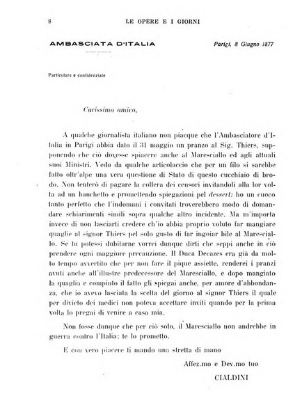 Le opere e i giorni rassegna mensile di politica, lettere, arti, etc