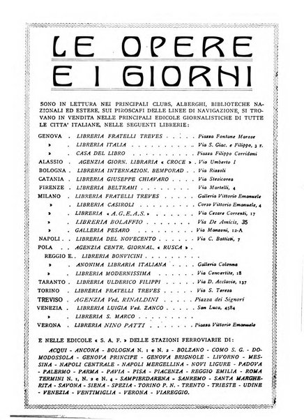 Le opere e i giorni rassegna mensile di politica, lettere, arti, etc