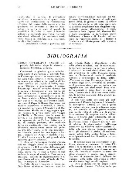 Le opere e i giorni rassegna mensile di politica, lettere, arti, etc