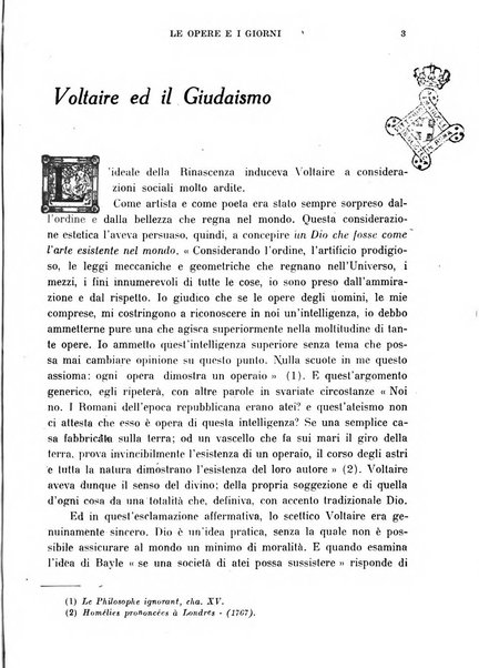 Le opere e i giorni rassegna mensile di politica, lettere, arti, etc