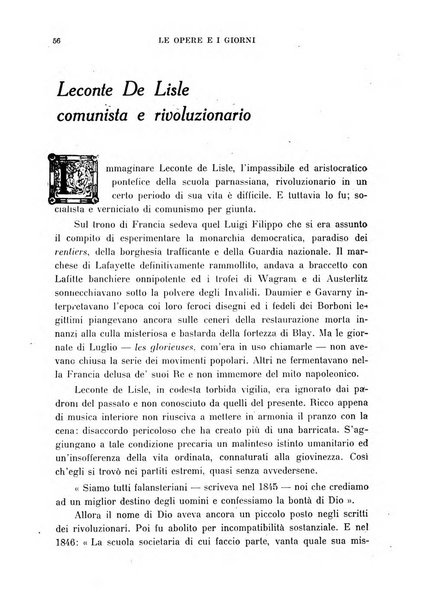 Le opere e i giorni rassegna mensile di politica, lettere, arti, etc