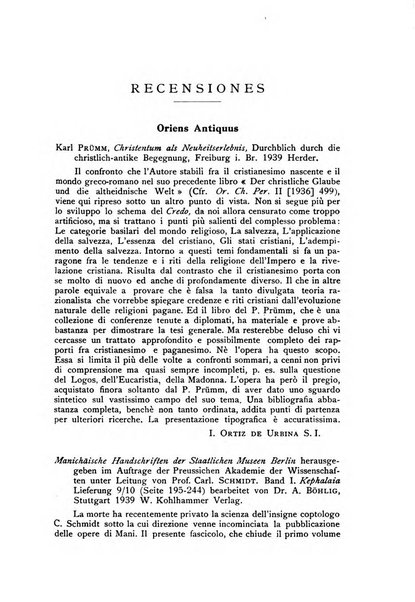 Orientalia Christiana periodica commentarii de re Orientali aetatis Christianae sacra et profana