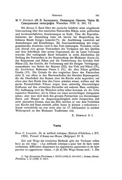 Orientalia Christiana periodica commentarii de re Orientali aetatis Christianae sacra et profana