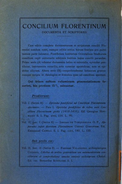 Orientalia Christiana periodica commentarii de re Orientali aetatis Christianae sacra et profana