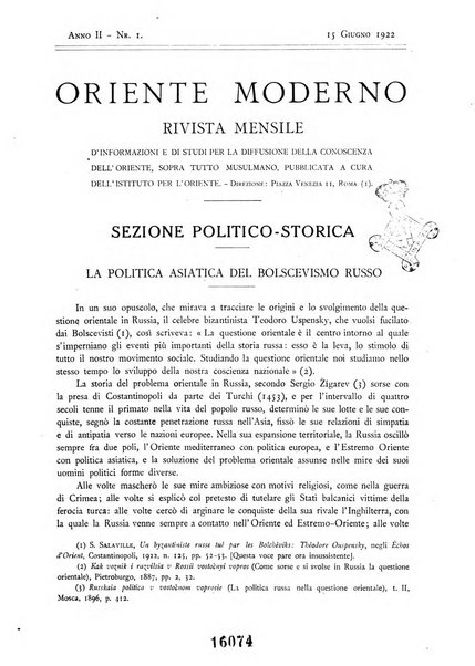 Oriente moderno rivista mensile d'informazioni e di studi