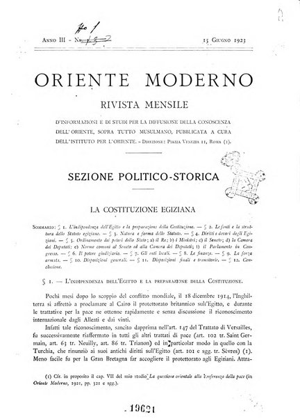 Oriente moderno rivista mensile d'informazioni e di studi