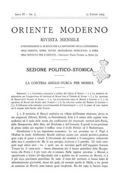 Oriente moderno rivista mensile d'informazioni e di studi