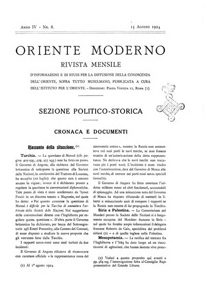 Oriente moderno rivista mensile d'informazioni e di studi