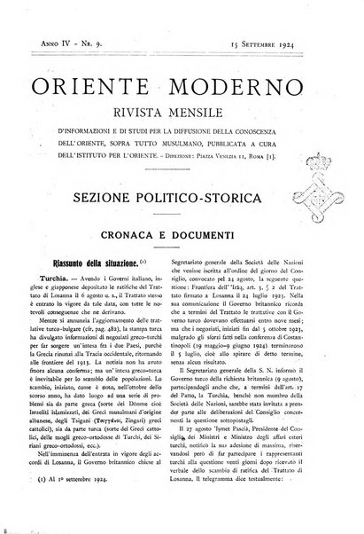 Oriente moderno rivista mensile d'informazioni e di studi