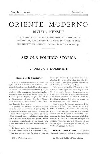 Oriente moderno rivista mensile d'informazioni e di studi