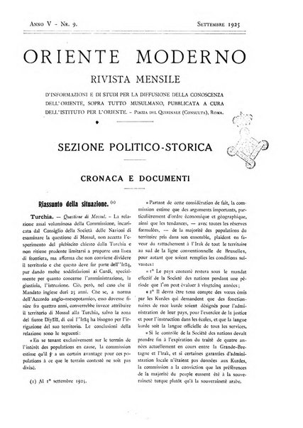 Oriente moderno rivista mensile d'informazioni e di studi