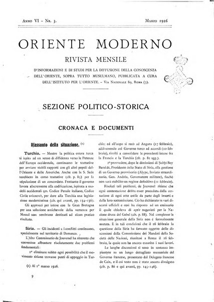 Oriente moderno rivista mensile d'informazioni e di studi